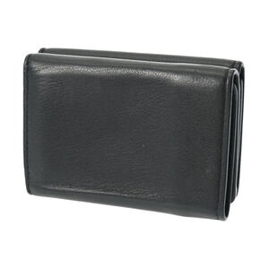 Balenciaga Calfskin Wallet Tri Black fold
